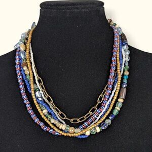 (2/$20) V. 6-Strand Beaded Necklace